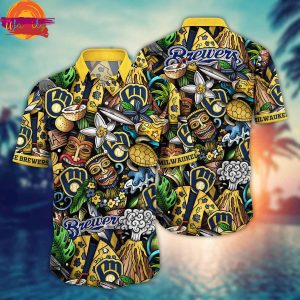 Milwaukee Brewers Tiki Tiki Hawaiian Shirt Style