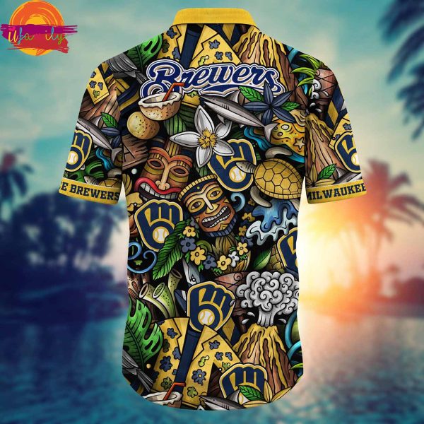 Milwaukee Brewers Tiki Tiki Hawaiian Shirt Style