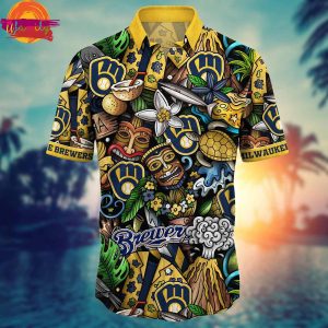 Milwaukee Brewers Tiki Tiki Hawaiian Shirt Style 3