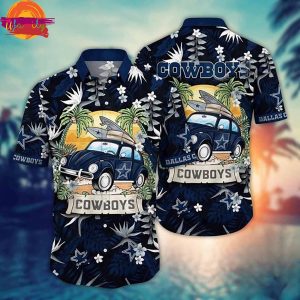 NFL Dallas Cowboys Car Plam Tree Aloha Hawaii Shirt