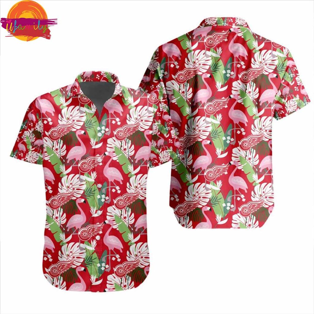 NHL Detroit Red Wings Hawaiian Shirt Design