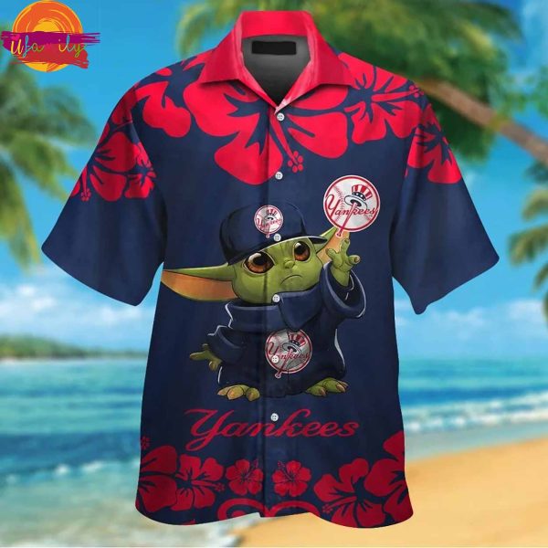 New York Yankees Baby Yoda Hawaiian Shirt Style