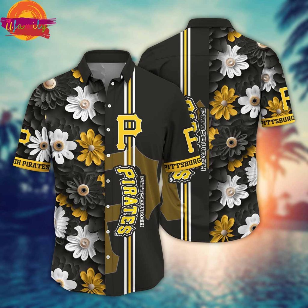 Pittsburgh Pirates Flowers Hawaiian Shirt Gifts