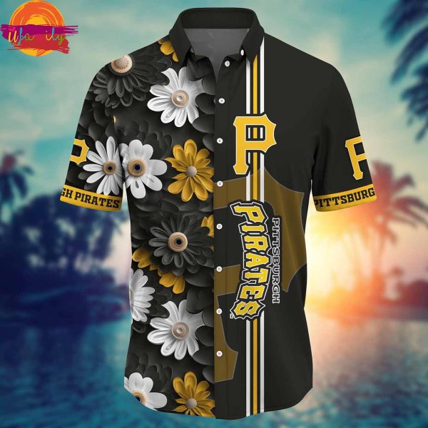 Pittsburgh Pirates Flowers Hawaiian Shirt Gifts