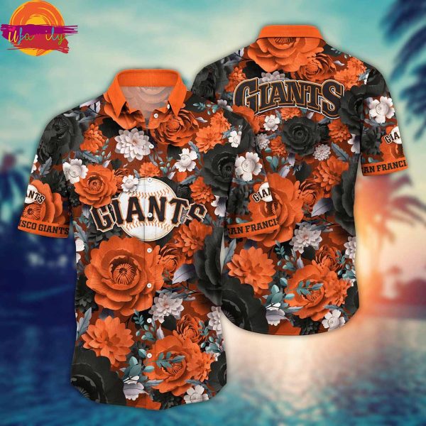 San Francisco Giants Flowers Hawaiian Shirt