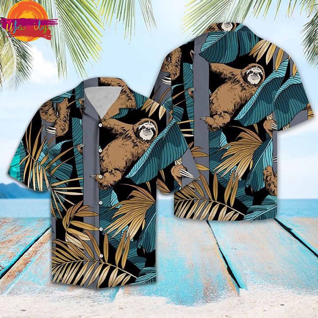 Sloth Tropical Hawaiian Shirt Style