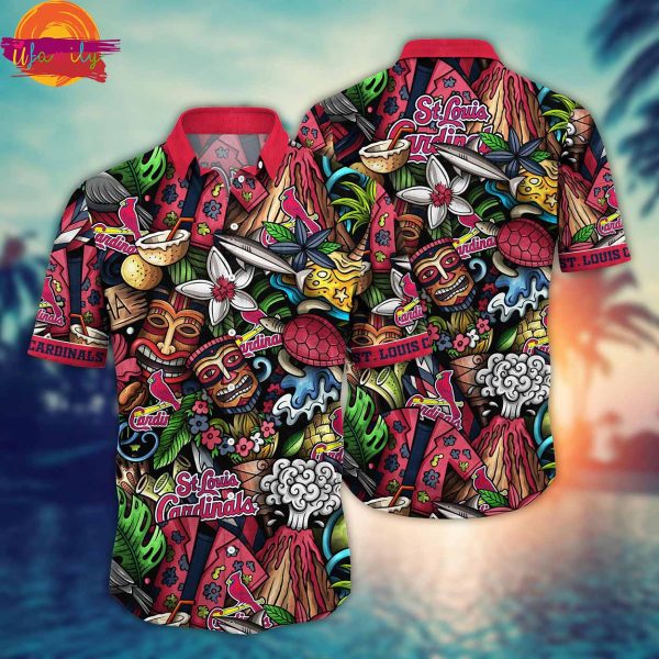 St Louis Cardinals Tiki Tiki Hawaiian Shirt Style