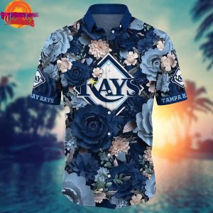 Tampa Bay Rays Flowers Hawaiian Shirt