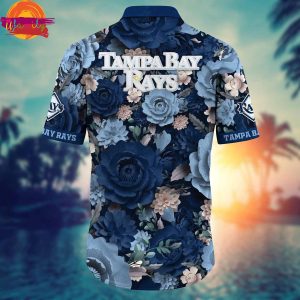 Tampa Bay Rays Flowers Hawaiian Shirt 3