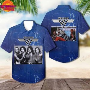 Van Halen Band Blue Hawaiian Shirt For Fans