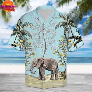 Vintage Tropical Elephant Hawaiian Shirt Style