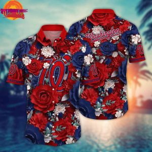 Washington Nationals Flowers Hawaiian Shirt Style