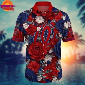 Washington Nationals Flowers Hawaiian Shirt Style 2