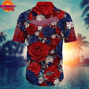 Washington Nationals Flowers Hawaiian Shirt Style 3