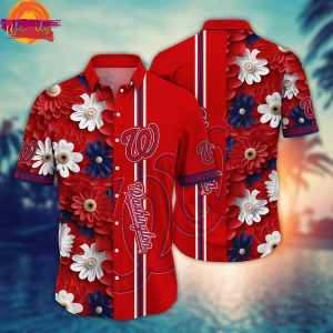 Washington Nationals Red Hawaiian Shirt 1