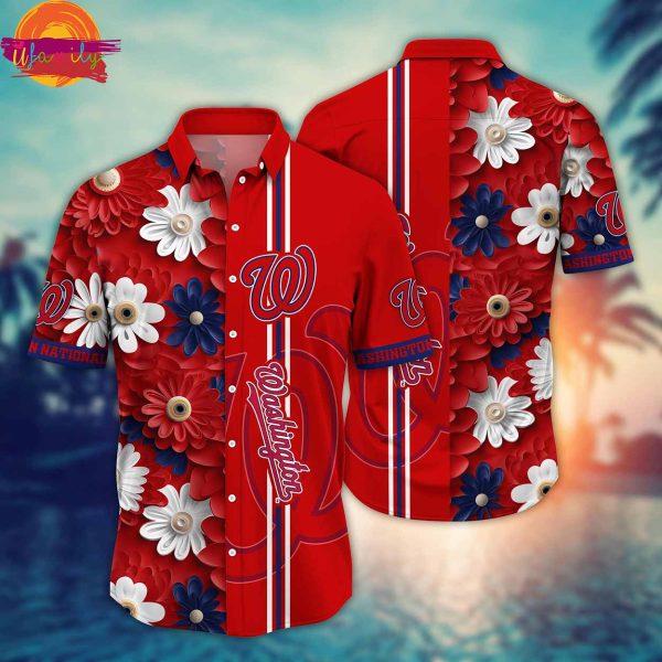 Washington Nationals Red Hawaiian Shirt