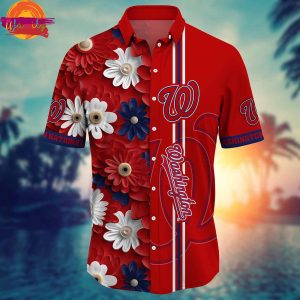 Washington Nationals Red Hawaiian Shirt 2