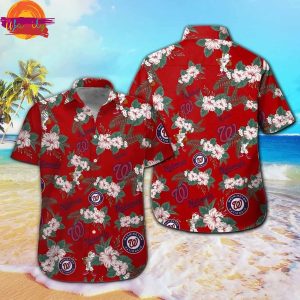 Washington Nationals Summer Red Hawaiian Shirt