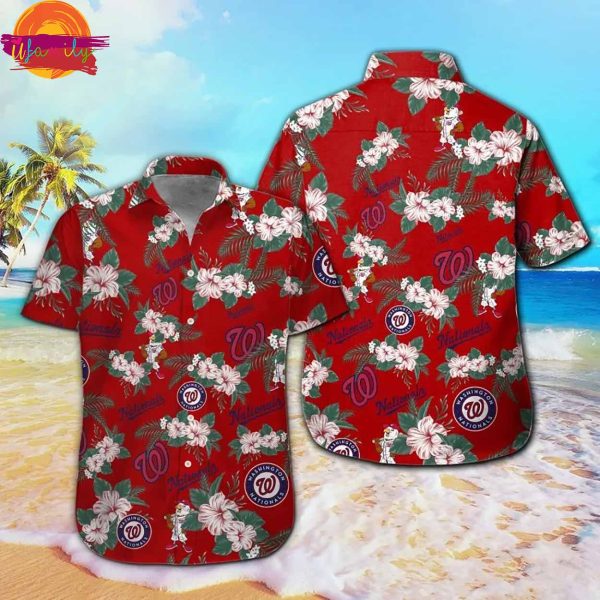 Washington Nationals Summer Red Hawaiian Shirt