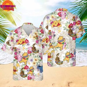 Winnie The Pooh Flowers Hawaiian Shirt Style