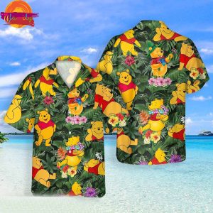 Winnie The Pooh Tropical Pattern Hawaiian Shirt