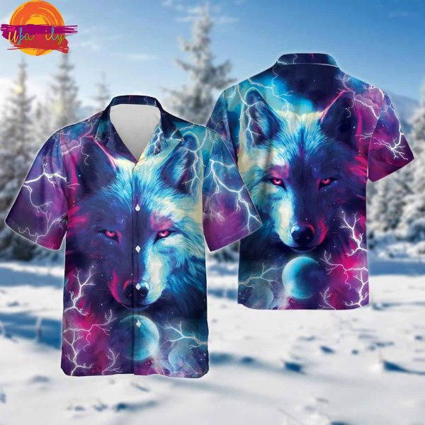 Wolf Galaxy Hawaiian Shirt Style