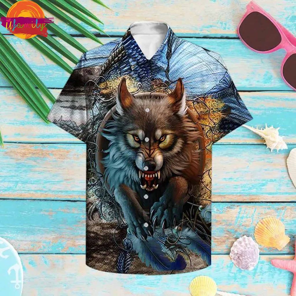 Wolf Hawaiian Shirt For Men