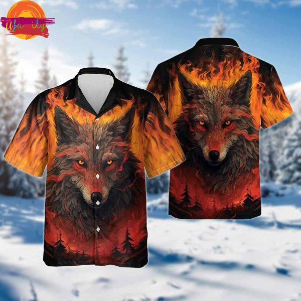 Wolves Howling Hawaiian Shirt Style