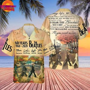 60 Years Of The Beatles Hawaiian Shirt Style