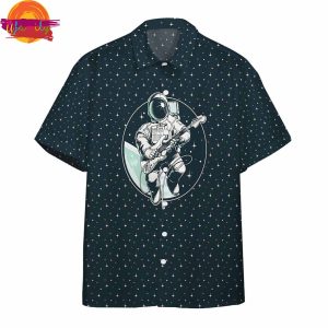 Astronaut Playing Guitar Hawaiian Shirt Style