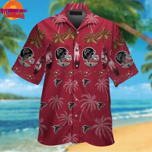 Atlanta Falcons Helmet Pattern Hawaiian Shirt Style