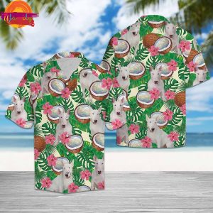 Bull Terrier Tropical Coconut Pattern Hawaiian Shirt Style