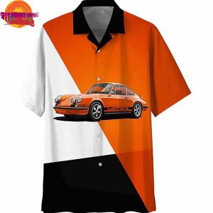 Car Orange Hawaiian Shirt Style