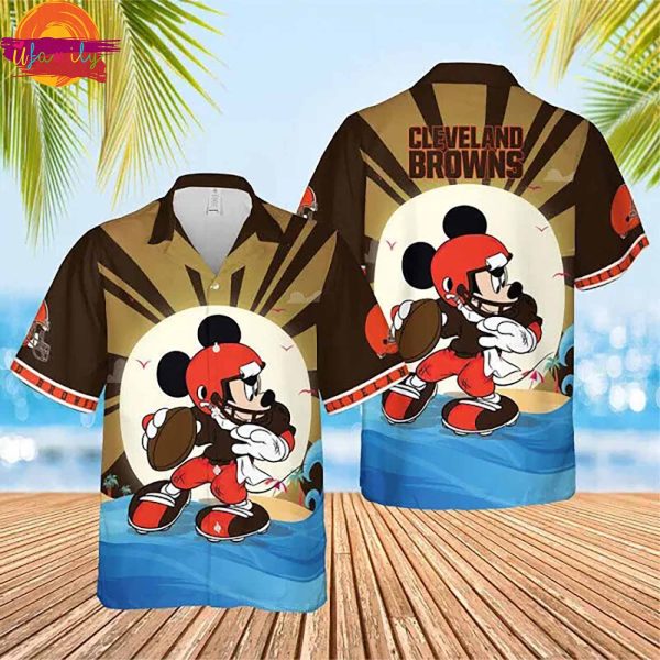 Cleveland Browns Mickey Mouse Hawaiian Shirt Style