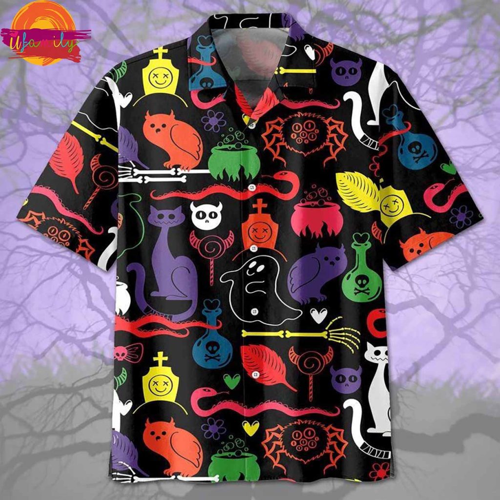 Colorful Halloween Hawaiian Shirt Style