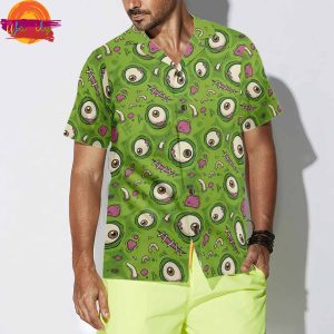 Creepy Halloween Zombie Skin Hawaiian Shirt Style 2