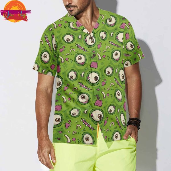 Creepy Halloween Zombie Skin Hawaiian Shirt Style