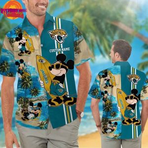 Custom Jacksonville Jaguars Mickey Mouse Hawaiian Style