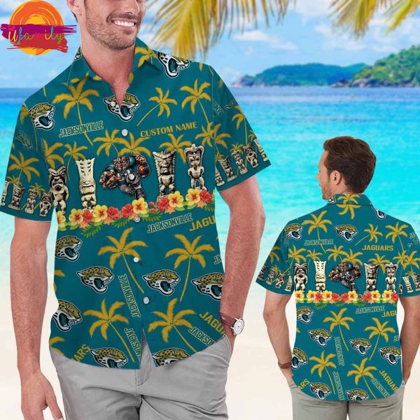 Custom Jacksonville Jaguars Tiki Hawaiian Shirt Style