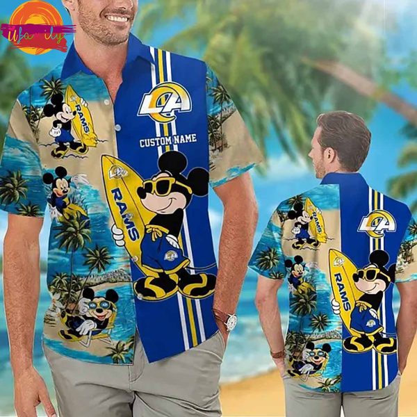 Custom Los Angeles Rams Mickey Mouse Hawaiian Shirt