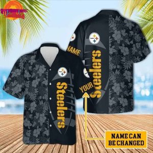 Custom NFL Pittsburgh Steelers Flowers Hawaiian Shirt