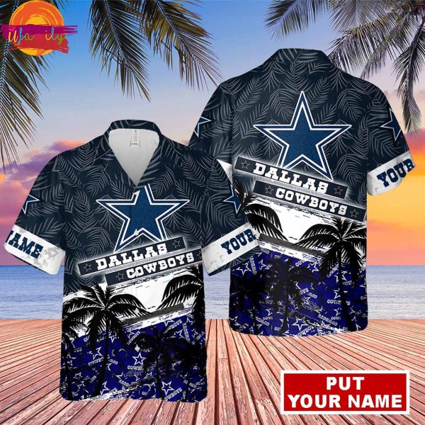 Custom Name Dallas Cowboys Hawaiian Shirt For Men