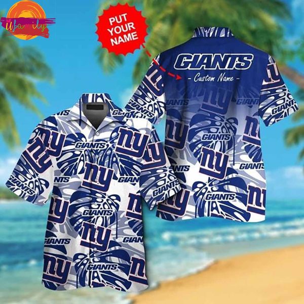 Custom New York Giants Tropical Aloha Hawaiian Shirt For Men