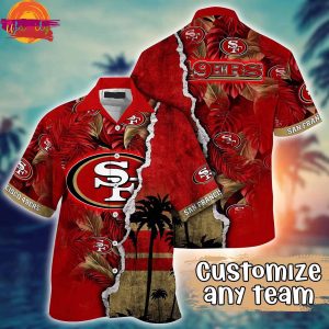 Custom San Francisco 49ers Aloha Hawaiian Shirt Style