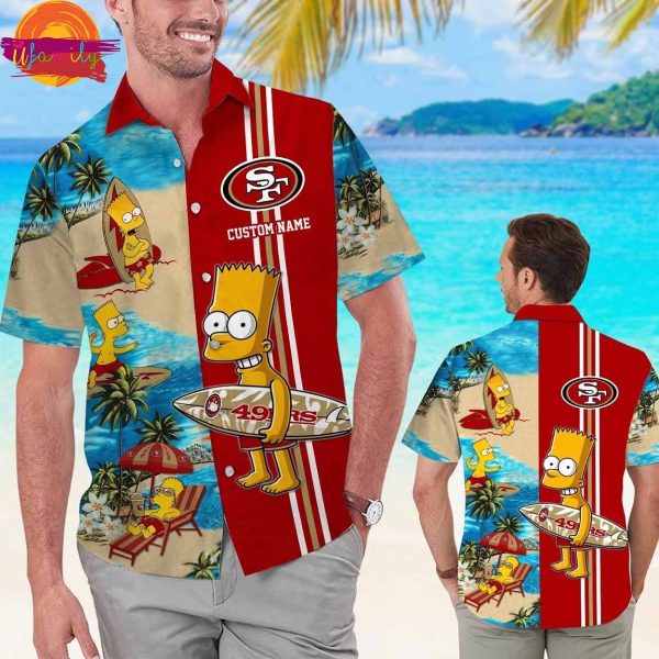 Custom San Francisco 49ers Simpsons Hawaiian Shirt Style