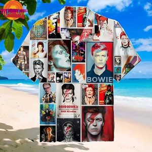 David Bowie Photo Collage Hawaiian Shirt Style