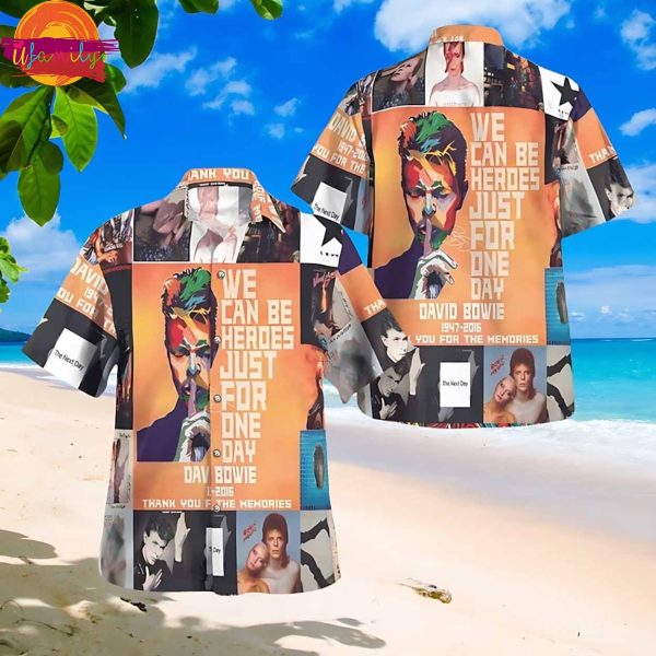 David Bowie We Can Be Heroes Just For One Day Hawaiian Shirt Style