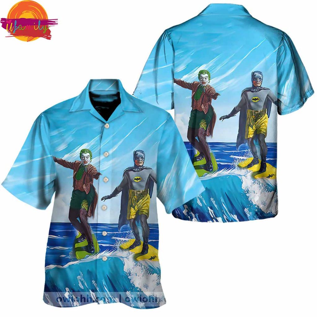 Dc Batman And Joker Surfing Hawaiian Shirt Style