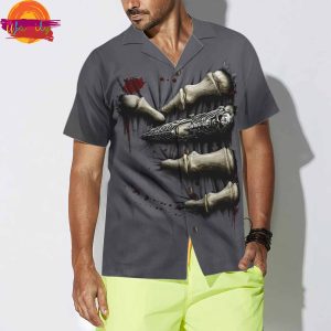 Death Hand Halloween Shirt Hawaiian Shirt Style