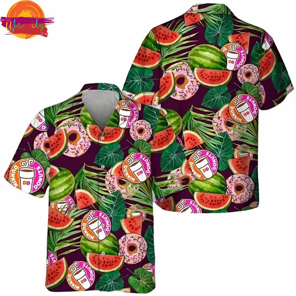 Dunkin' Donuts Watermelon Hawaiian Shirt Style